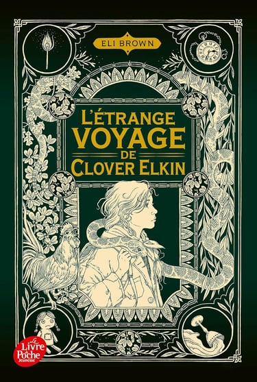 Première de couverture du roman L'étrange voyage de Clover Elkin d'Eli Brown