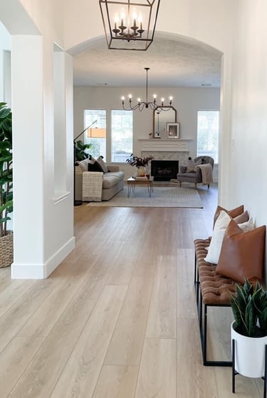 iç mekân dekorasyonunda kullanılan laminant parke