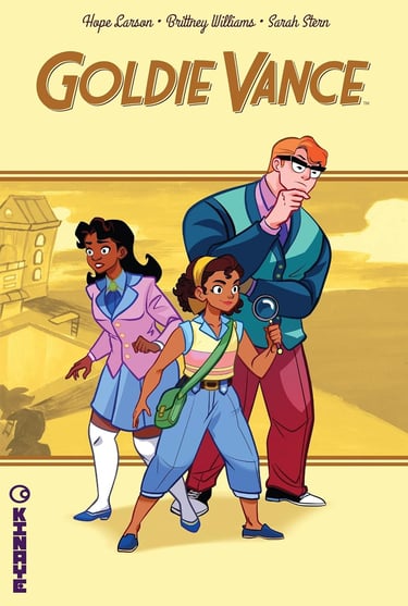 Première de couverture dtu tome 1 de la BD Goldie Vance