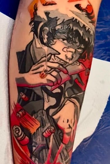 tatuaje estilo anime