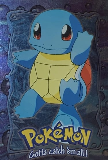 E7 Of E12 Squirtle Topps Pokémon The FIrst Movie silver foil