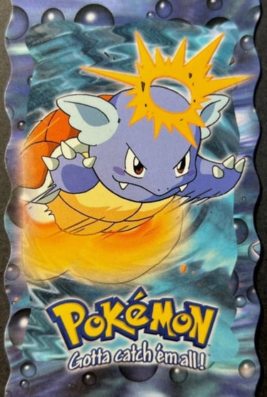 E8 of E12 Wartortle Die Cut Embossed Topps Pokémon The FIrst Movie