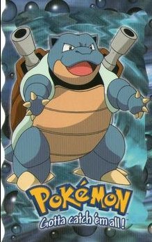 E9 of E12 Blastoise Die Cut Embossed Topps Pokémon The FIrst Movie