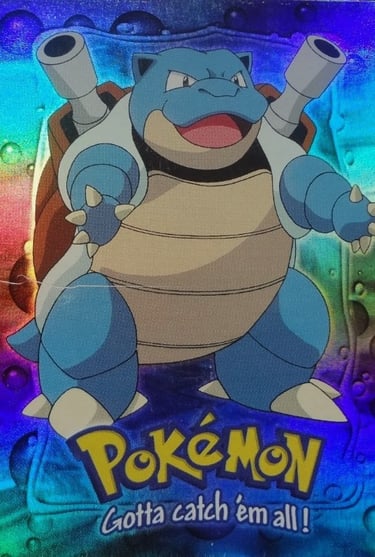 E9 of E12 Blastoise Topps Pokémon The FIrst Movie rainbow foil