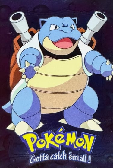 E9 of E12 Blastoise Topps Pokémon The FIrst Movie silver foil