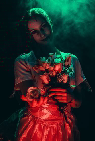 Portrait sinistre, concept photo réalisé par Thomas Bordas autour de Pau.