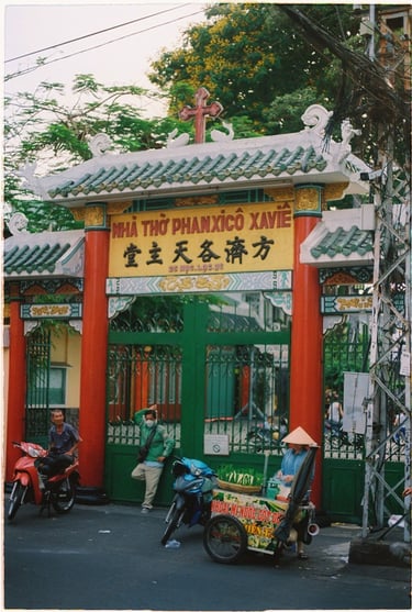 Christina church gate in Saigon China town shot on film