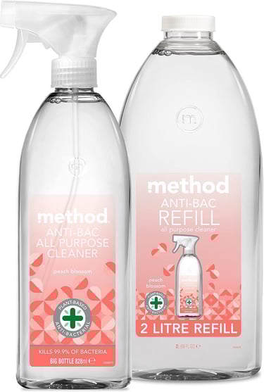 a bottle of method to clean a bottle of cleaner