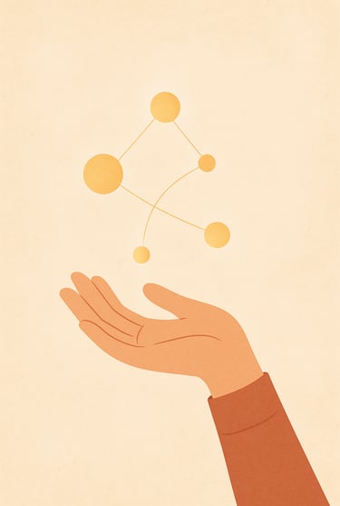 illustration main et constellation