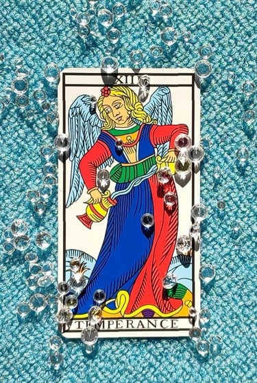 carte, tempérance, tarot