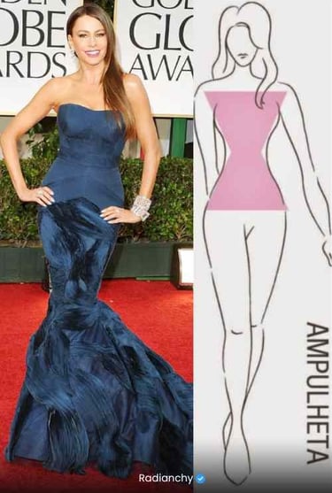 a woman in a blue dress and a drawing of a woman in a dress