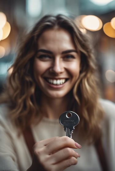 four brass skeleton keys