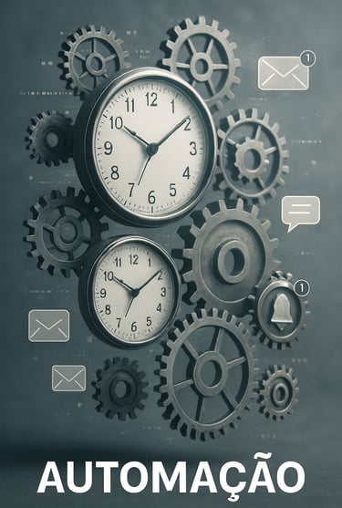 Ilustração-engrenagens-relógios-flutuando-representando-automação-com-elementos-digitais