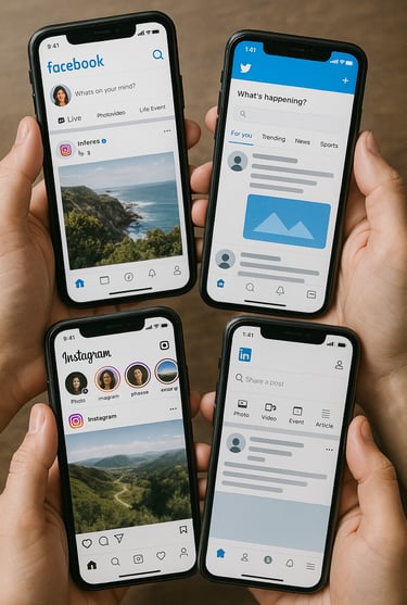 Múltiplas-telas-smartphone-mostrando-diferentes-redes-sociais-sendo-gerenciadas