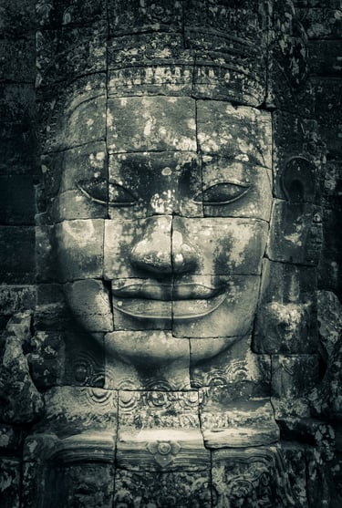Bayon temple face. Cambodia