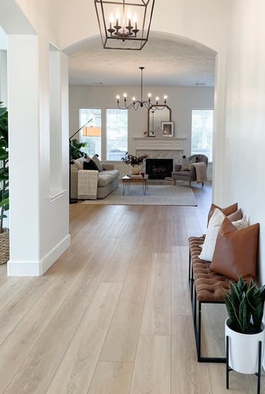 iç mekân dekorasyonunda kullanılan laminant parke