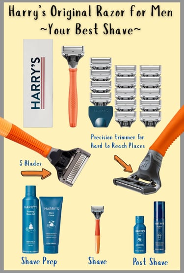 Harry's Original Razor for Men Your Best Shave Kit