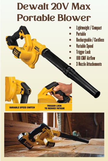 Dewalt 20V Max Lightweight Portable Blower