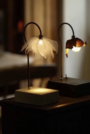 Balcony reading corner lighting idea with warm decorative lamps, soft shadows, and a cozy evening at