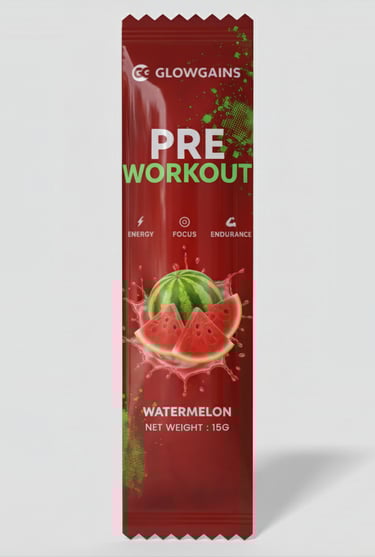 glowgains preworkout sachet watermelon