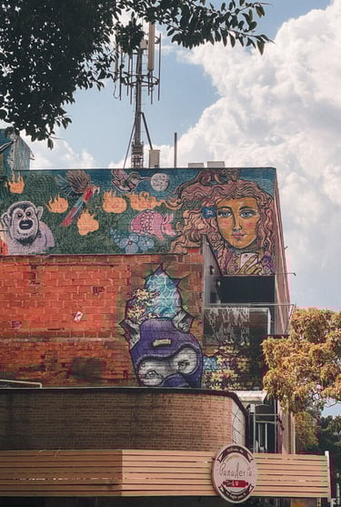 Mural art in Medellin