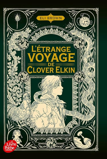 Première de couverture du roman L'étrange voyage de Clover Elkin d'Eli Brown