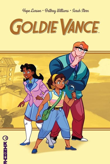 Première de couverture dtu tome 1 de la BD Goldie Vance
