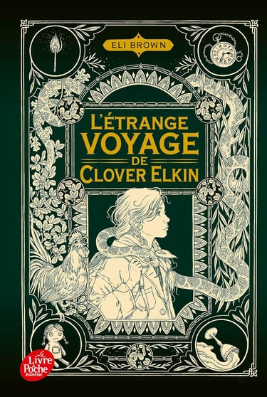 Première de couverture du roman L'étrange voyage de Clover Elkin d'Eli Brown