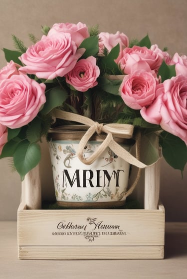 A stylish home decoration piece with subtle personalized details, blending chic and poetry.