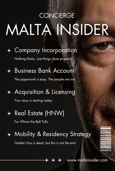 malta insider magazine cover for concierge services