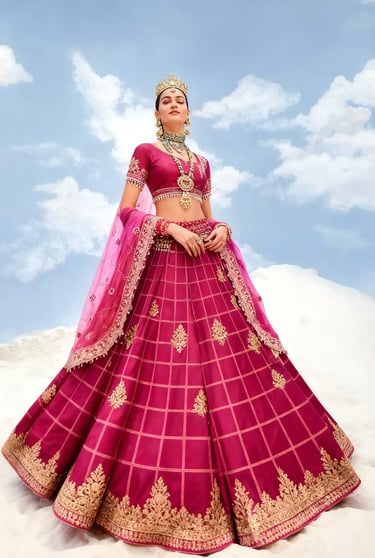 Bold Grid Lehenga