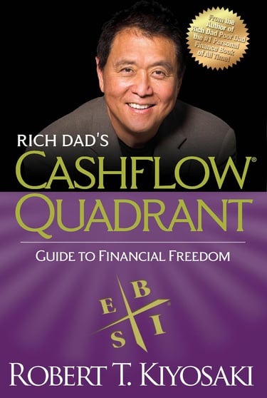 CASHFLOW Quadrant cover, personal finance book on income types and wealth mindset.