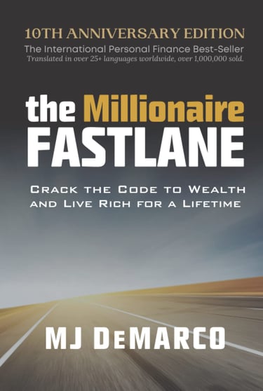 Cover of "The Millionaire Fastlane" by MJ DeMarco on wealth-building strategies.