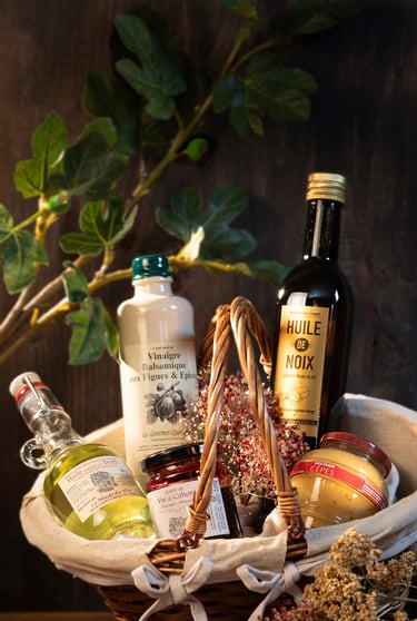 Huiles, vinaigres, moutardes, condiments...