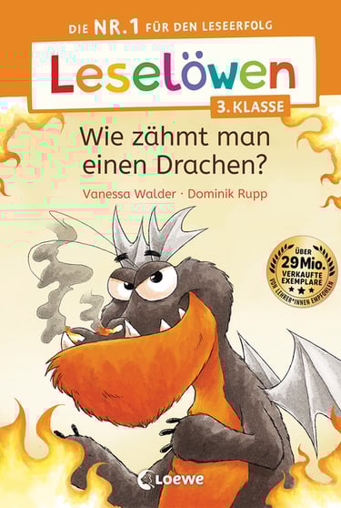 Buchcover  Leselöwen Wie zähmt man einen Drachen?