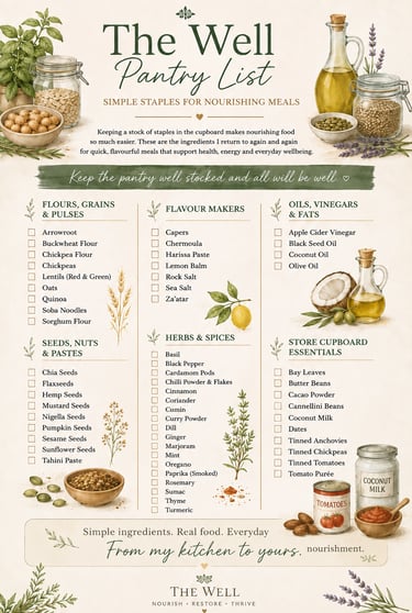Pantry shopping list