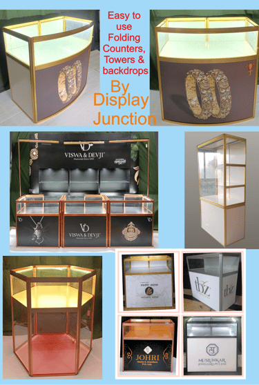 Folding Jewelry exhibition Showcases