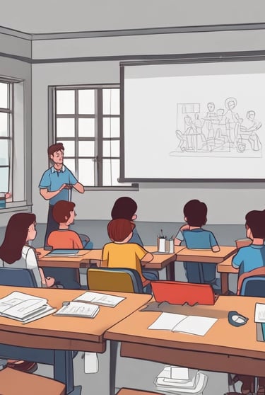 An engaging online animation class in session with colorful visuals