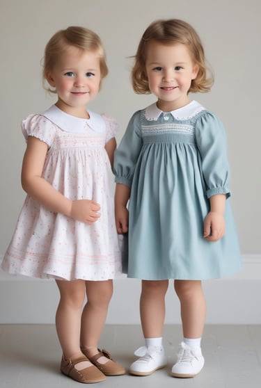 Hands gently sewing a smocked pattern on fine fabric, showcasing craftsmanship.