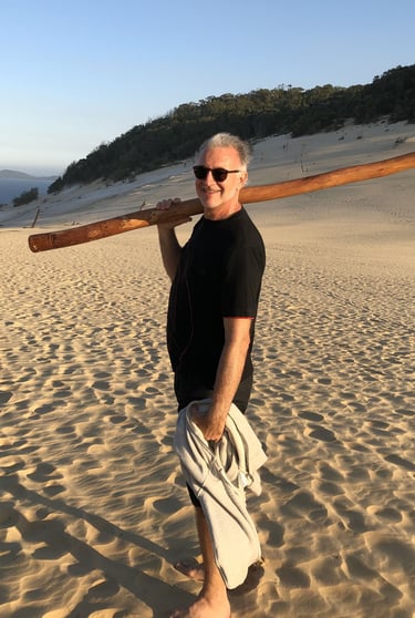 Mike Levy with didgiridoo