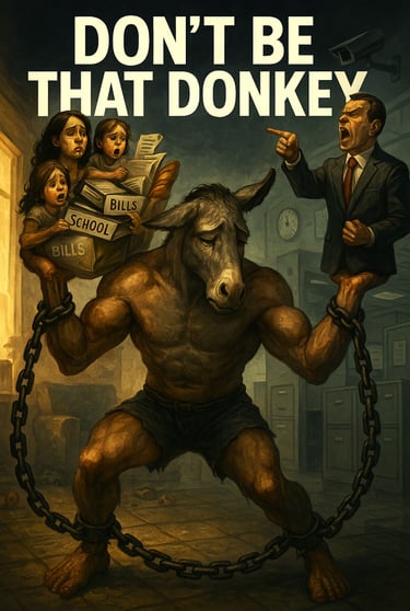 Donkey: “Donkey in chains – symbol of under confidence from Don’t Be That Donkey