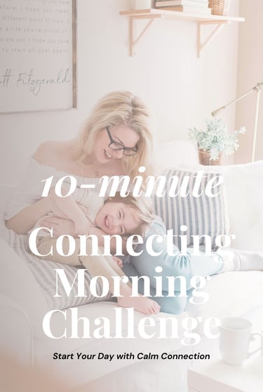 Connecting Morning of a mom playing with a happy kid