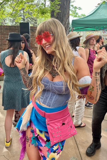beautiful people feeling the vibe at The Shimmy