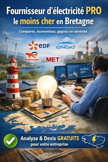 Quel est le meilleur fournisseur électricité pro en Bretagne service expert sans frais gratuit, comp