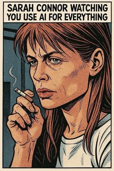 Sarah Connor nous regarde utiliser les IA pour tout