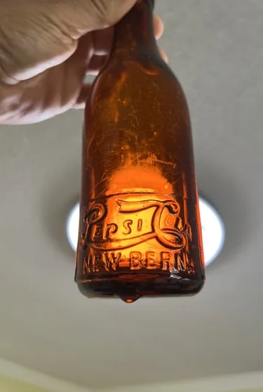 new bern amber pepsi bottle