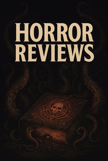 a book cover with a book cover of horror movies