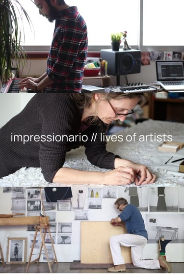 Contemporary artist in their studio — Impressionario documentary series by Ruggero Pini, 2015