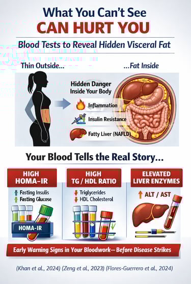 Visceral Fat Blood Markers: Clinical Use of HOMA-IR, TyG Index & TG/HDL Ratio