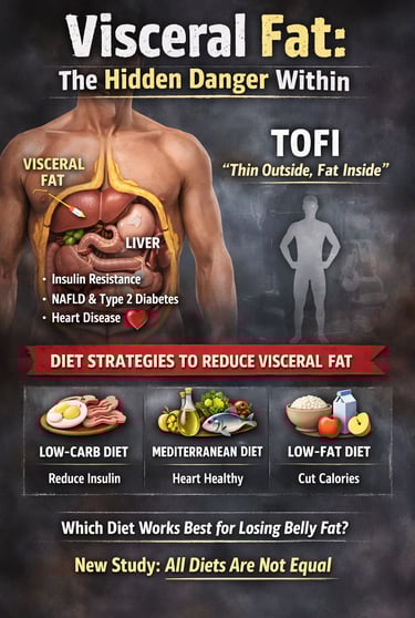 Best Diet for Visceral Fat Loss: Low-Carb vs Mediterranean (What Science Really Shows)